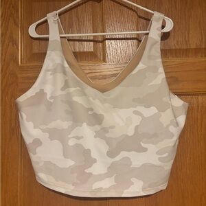 NWOT Old Navy Cream Camouflage Activewear Crop Top